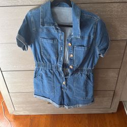 Denim Romper