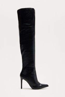 Fashion Nova over knee black boots size 10