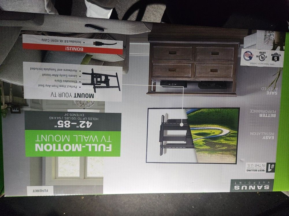 Sanus Vuepoint Full Motion TV Mount. 42" To 85"