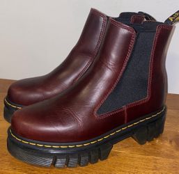 Dr. Martens AirWair Burgundy Leather Chelsea Boots