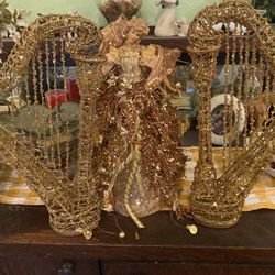 Angel And 2 Harps