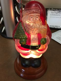 Vintage lighted Christmas Santa Claus statue