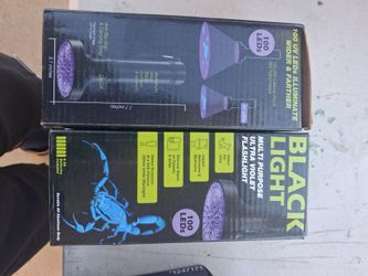 UV Black Light Flashlights 100 LED