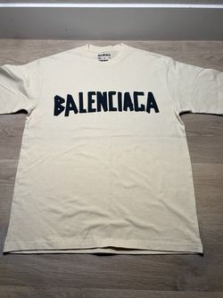 Balenciaga Cream Graphic T-Shirt (M)