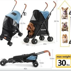 🐾 Kenyone Pet Stroller – Foldable, Lightweight & Portable 🚗