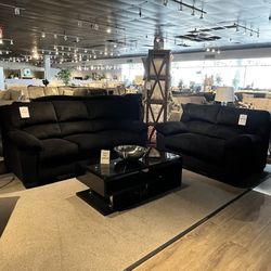 Black Sofa And Loveseat