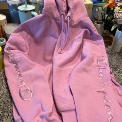 Pink Champion hoodie $25
