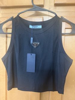 Black sleeveless top – lightweight knit