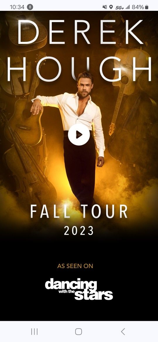 Derek Hough Tickets. Sunday Hard Rock