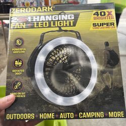 Hanging fan with led light