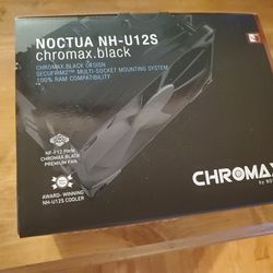 Noctua NH-U12S Chromax Black 120mm CPU Cooler, Brand New Thumbnail