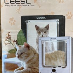 CEESC 4 Way Rotary Locking Cat Door