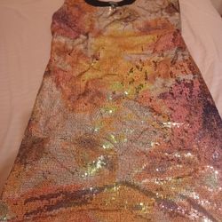 Gold Shimmer XOXO Dress