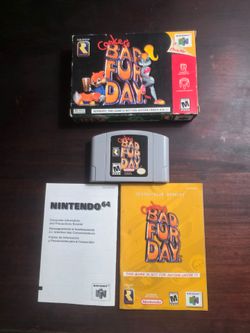 Nintendo 64 N64 Conker's Bad Fur Day CIB Complete In Box Rare Video Game