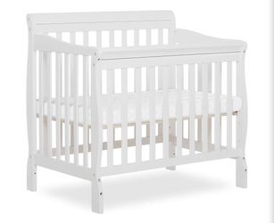 New In Box!  Dream On Me Aden 4-In-1 Mini Crib W/Mattress  Converts To Twin Size Bed $100 (#1249)
