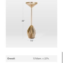 LOW PRICE MOVING- WEST ELM BRASS DRINK TABLE 