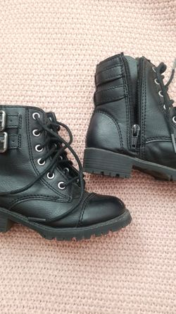 Toddler girl biker boots