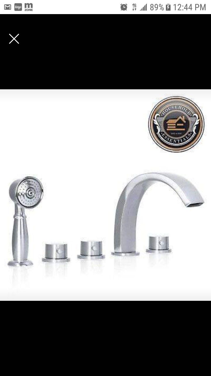 Brushed Nickel Roman Tub Bathtub Faucet Spout with Hand Shower Spray.... CHECK OUT MY PAGE FOR MORE ITEMS