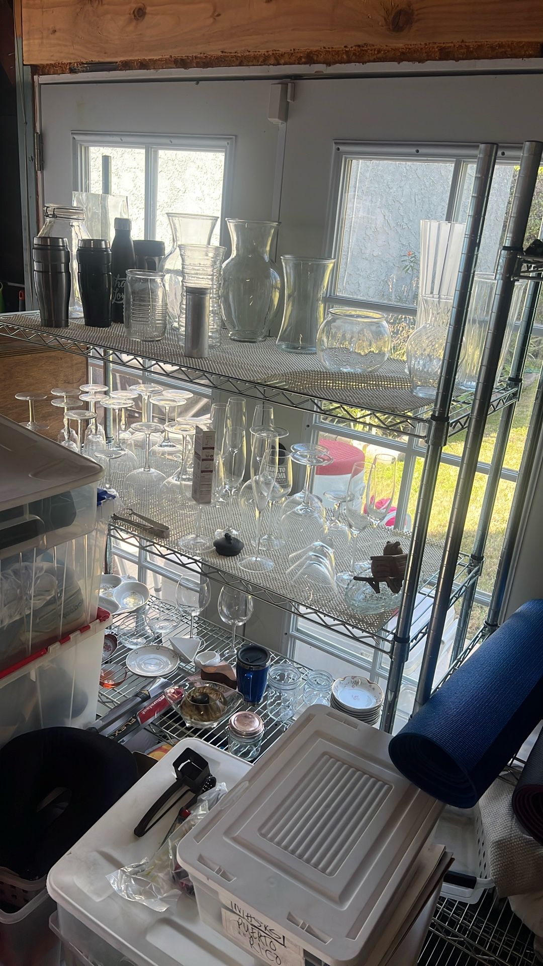 A Bunch Of Stemware, China Plates, And Bowls And Jars