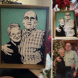 Hand Painted From Your Photo 16”x20” Acrylic On Canvas