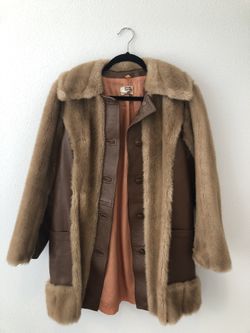 Fur and leather jacket