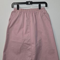 Vintage Koret City Blues Pink Cotton Blend Skirt Size 12 USA Made