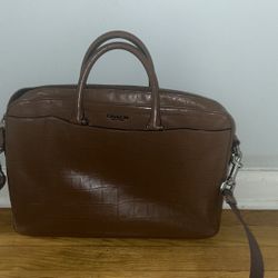 AUTHENTIC COACH ORIGINAL ALLIGATOR LEATHER BRIEFCASE/SHOULDER BAG