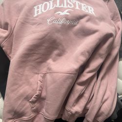 pink hollister hoodie 