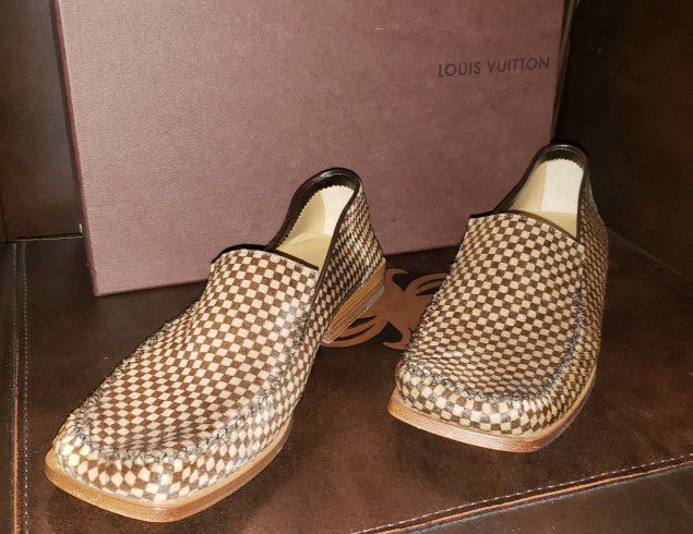 Louis Vuitton, Shoes, Mens Louis Vuitton Damier Pony Hair Dress Shoes  Size