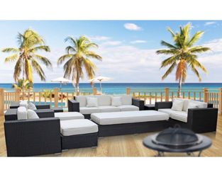 SUNCITY ELEGANT 9 piece Ratan sofa set