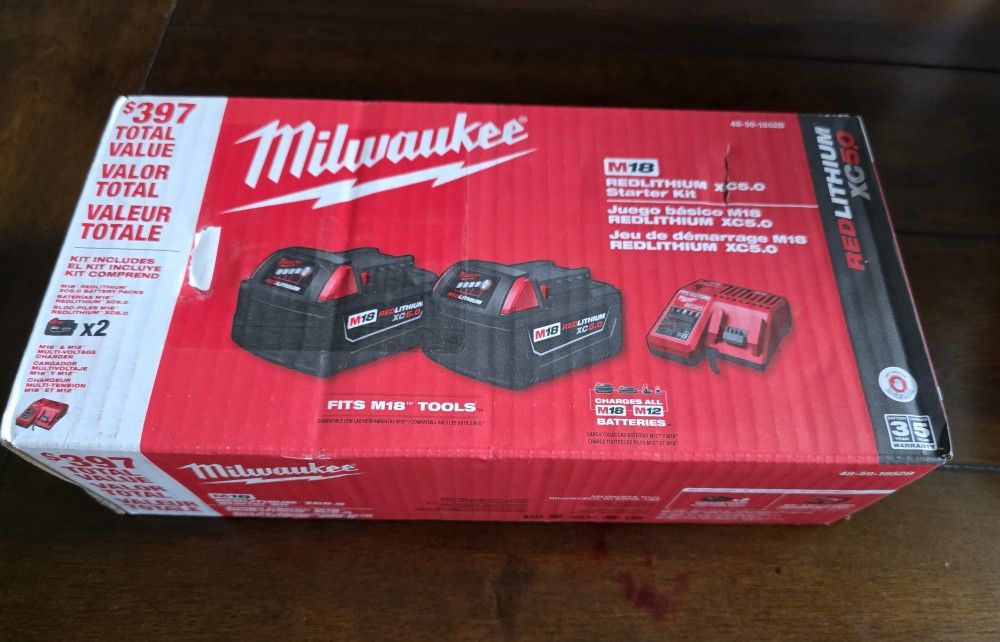 Milwaukee M18 Redlithium XC5.0 Stater Kit/ Juego Basico M18 REDLITHIUM XC5.0