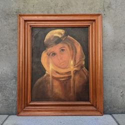 Debbie Benson Signed Original Oil Painting  "Young Girl Hoping"  Candles