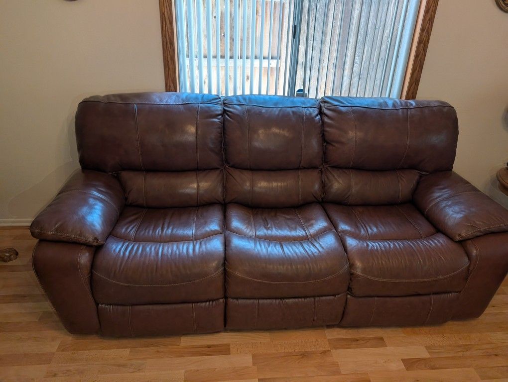 Leather Sofa & Love Seat