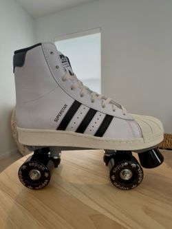 Adidas Superstar 82 Roller Skate Shoes White Black Women's 8.5