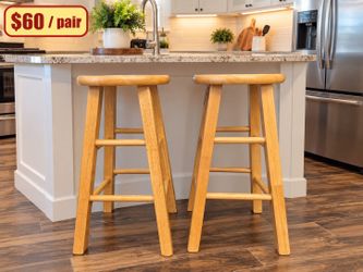Pair of New Wooden Stools