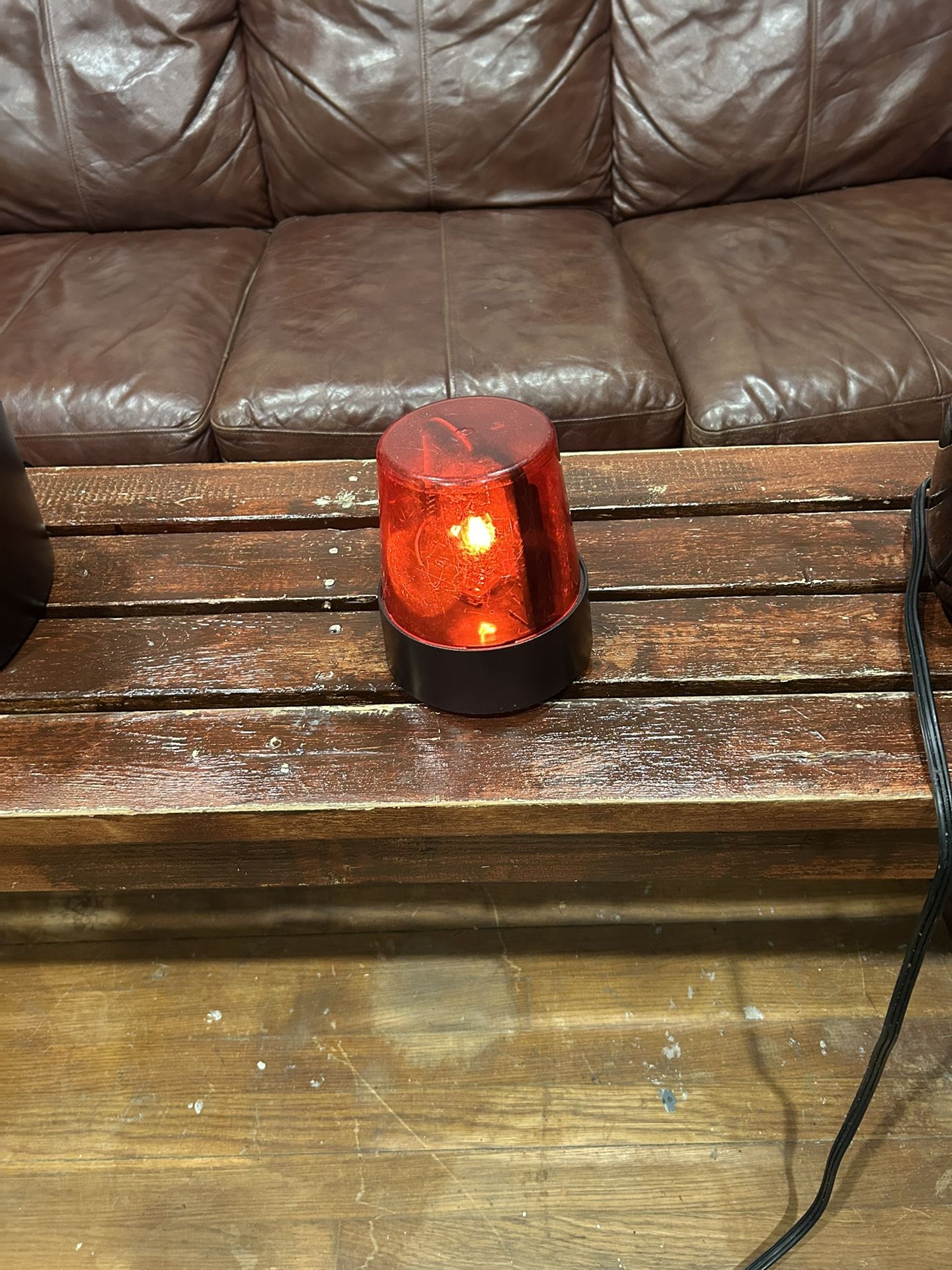 Flashing And Rotating Red Light