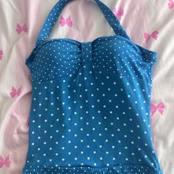 Blue Halter Top