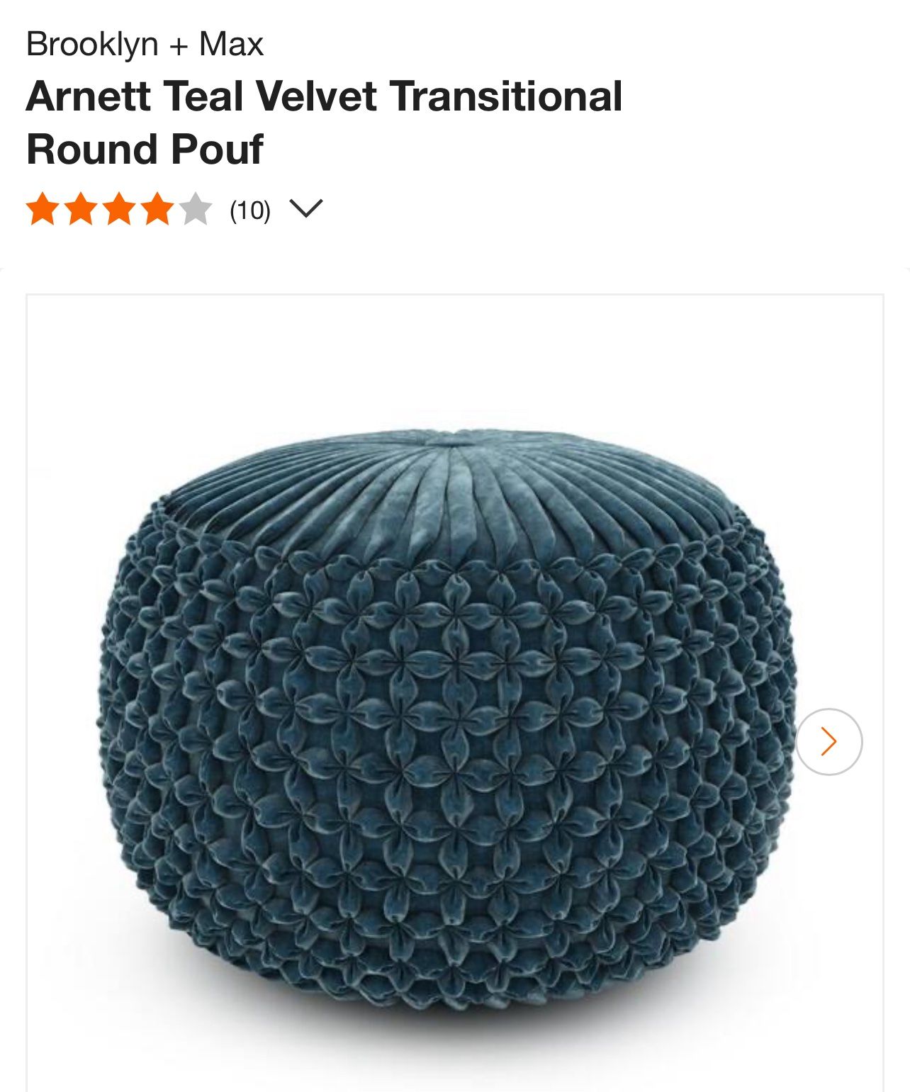 teal ottoman