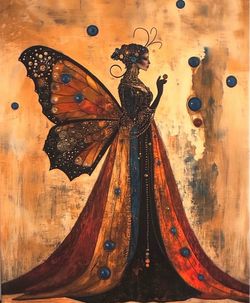 Butterfly Fairy- Mystical Wings Wall Art Canvas 🦋 Please Ready Description