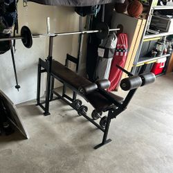 Work Out Bench With Weights 