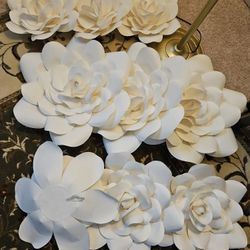 Free Paper Flowers - White - Delicate And Airy