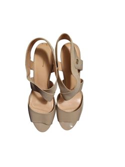 Liz Claiborne 11M Elastic Strap Dapper Nude Heels