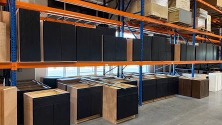 Espresso slab kitchen cabinet showroom clearance