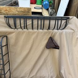 2 Metal Rubber coated, Ledge Hung Flower Pot Holders, 36 long, 7 deep, 6 hi, $15 each