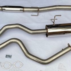 LA Zona Auto Parts 1992 to 2000 Honda Civic 2 inch Exhaust Systems Moffle Horse Power Escape Horse Power