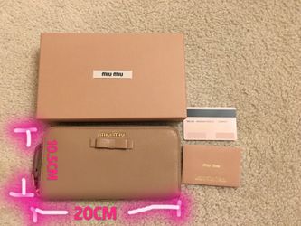 Miumiu leather long wallet clutch purse