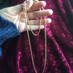 Gold Plated Twisted Chain 