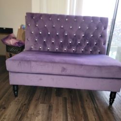 Purple Accent Loveseat