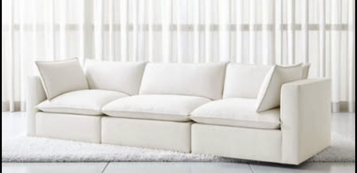 Crate & Barrel Lotus Deep Modular 3-Piece Sectional Sofa - Original price 5K