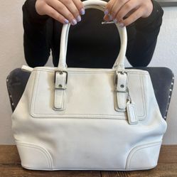 White Coach Leather Purse